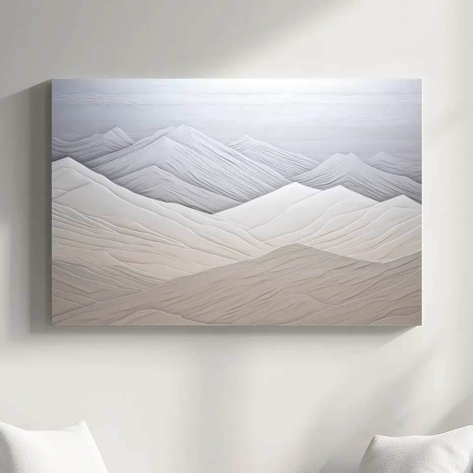 Rustic simple wood effect mountain art