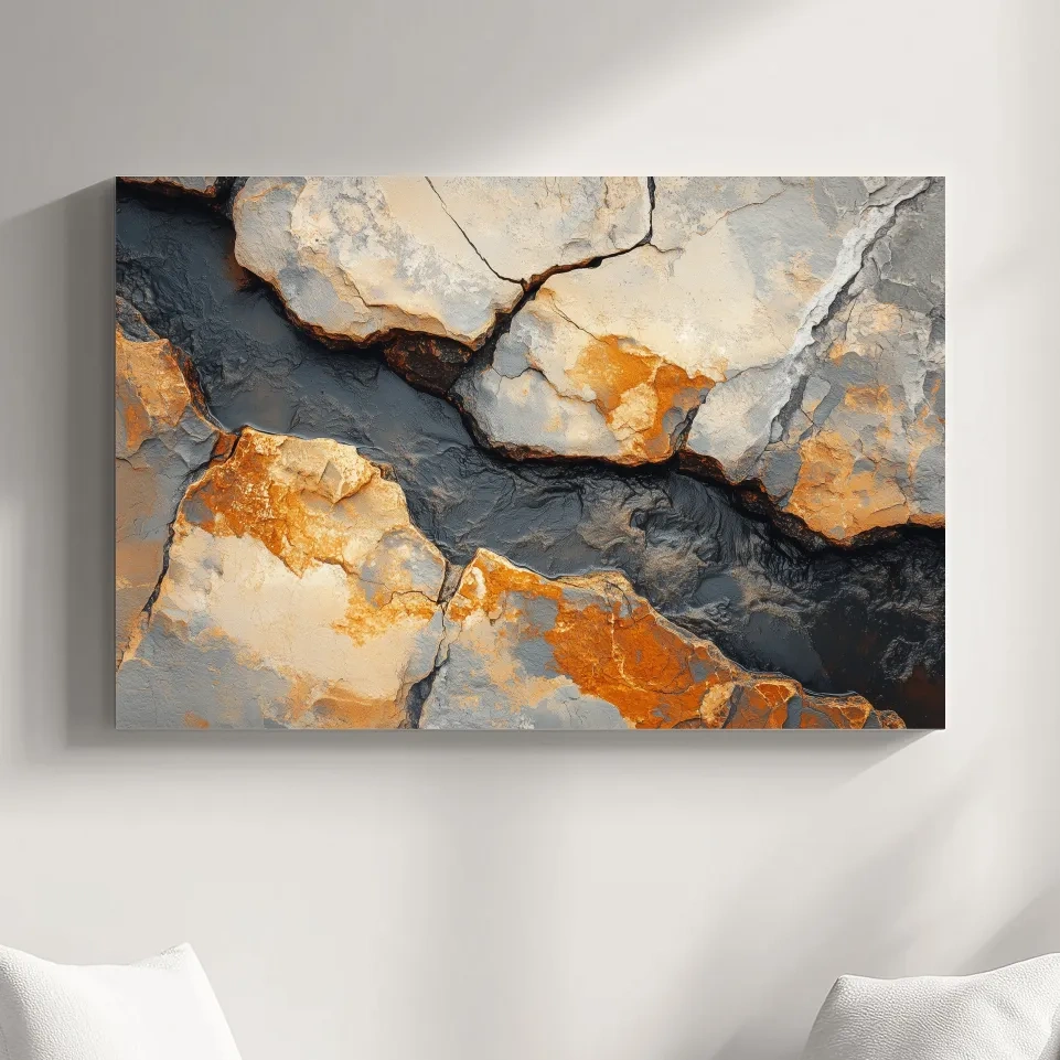 Natural stone and rock wall art, textured rustic artwork