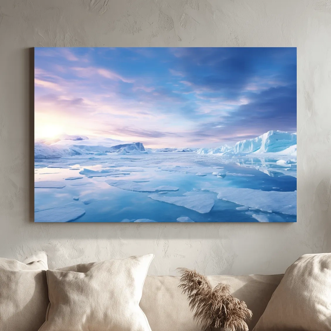 Sunrise over the antarctic ice, photographic wall art
