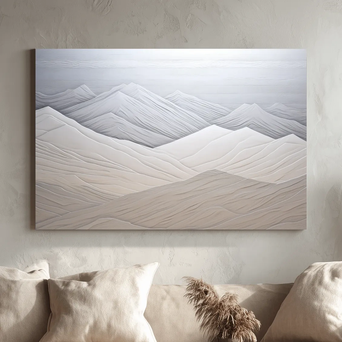 Rustic simple wood effect mountain art