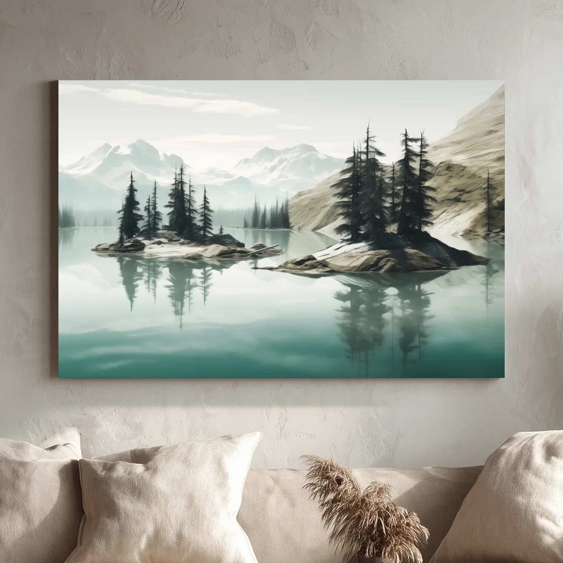 Pacific Northwest Turquoise Alpine Lake - Serene Mountain Landscape Wall Art