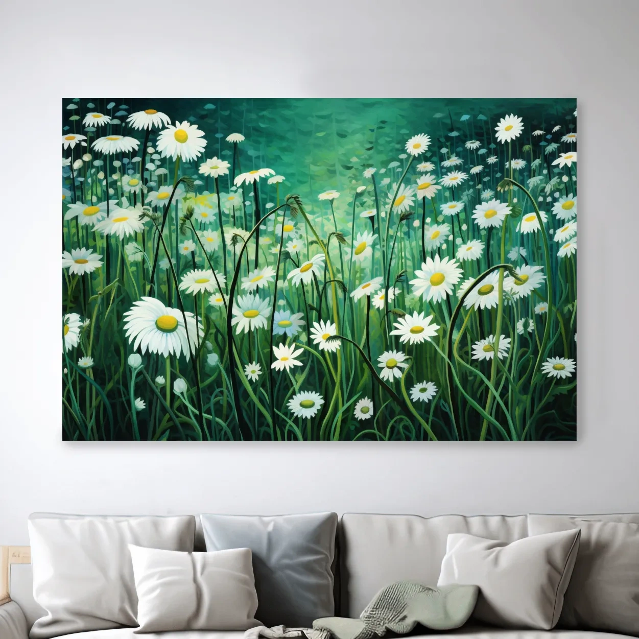Field of flowers painting wall art