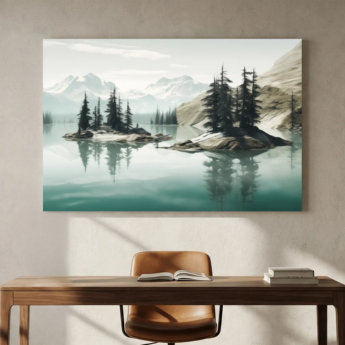 Pacific Northwest Turquoise Alpine Lake - Serene Mountain Landscape Wall Art
