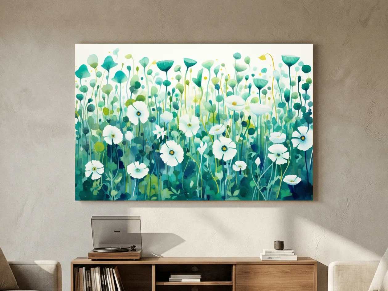 Dreamy Watercolor Wildflower Meadow - Botanical Floral Wall Art