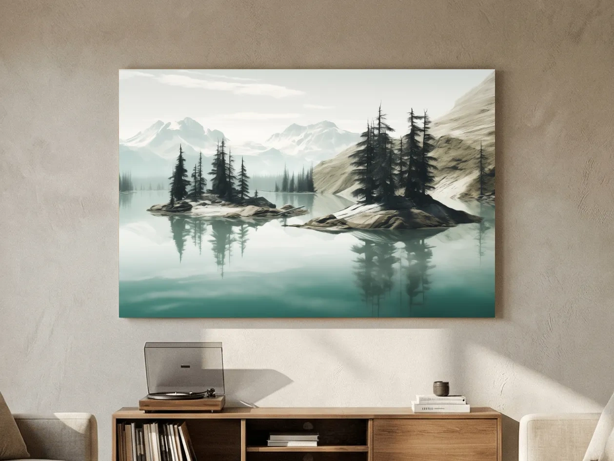 Pacific Northwest Turquoise Alpine Lake - Serene Mountain Landscape Wall Art
