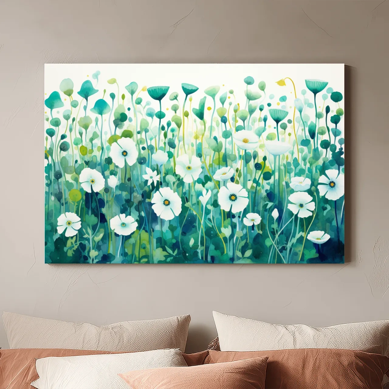 Dreamy Watercolor Wildflower Meadow - Botanical Floral Wall Art