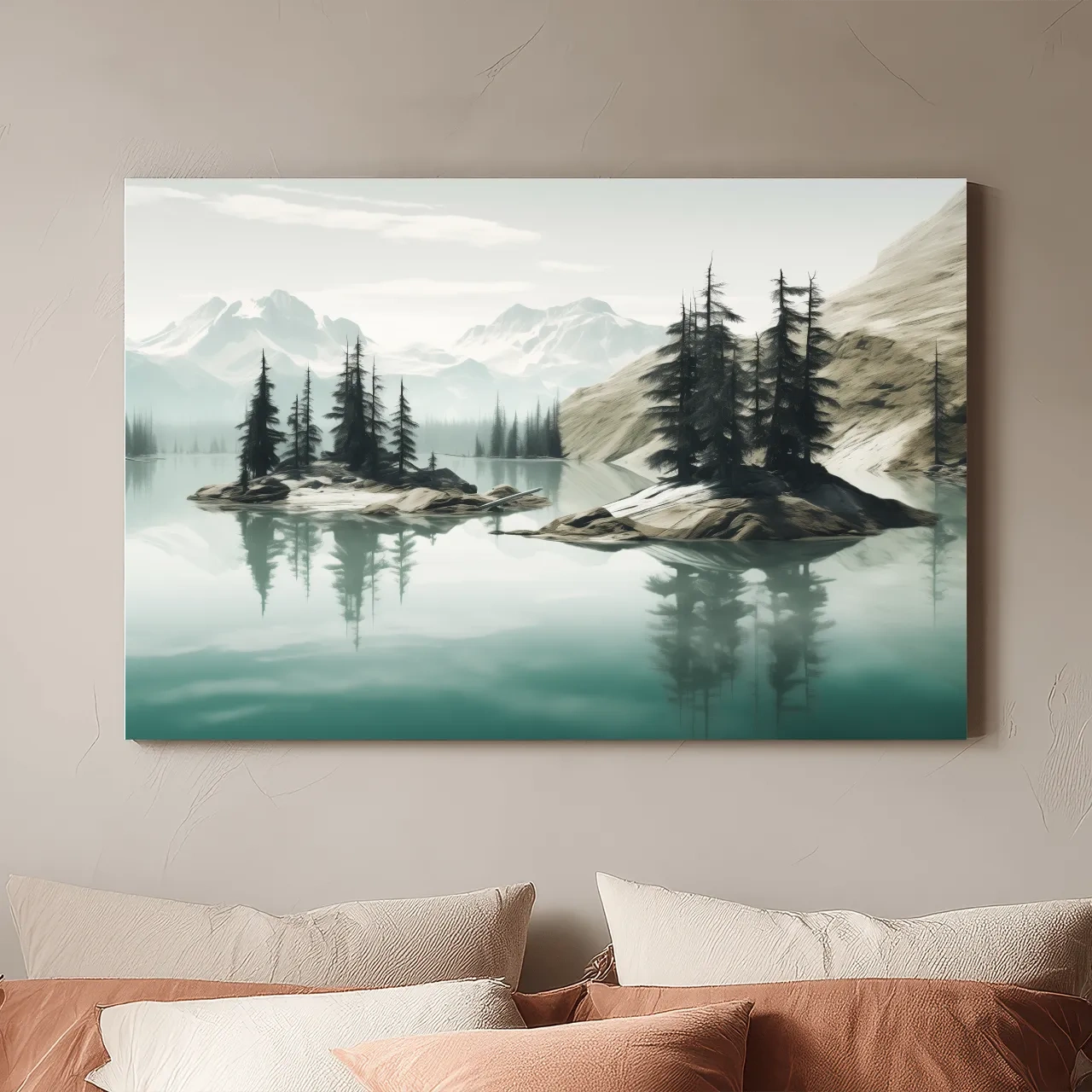 Pacific Northwest Turquoise Alpine Lake - Serene Mountain Landscape Wall Art