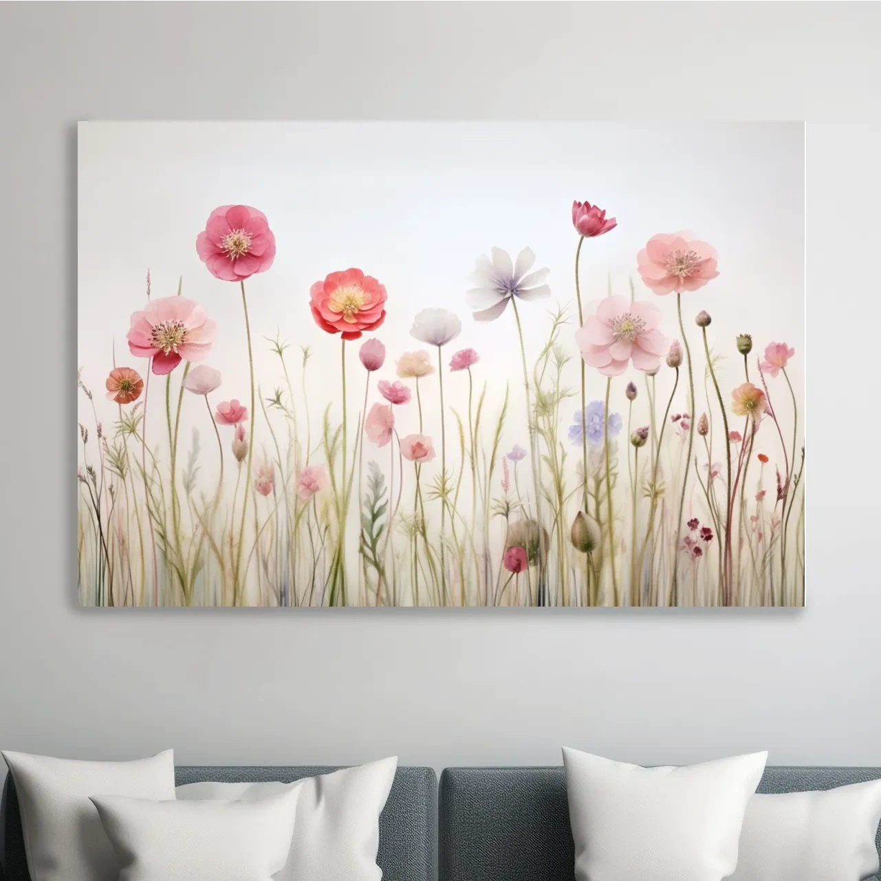 Oshibana style photographic flower art print, floral wall art
