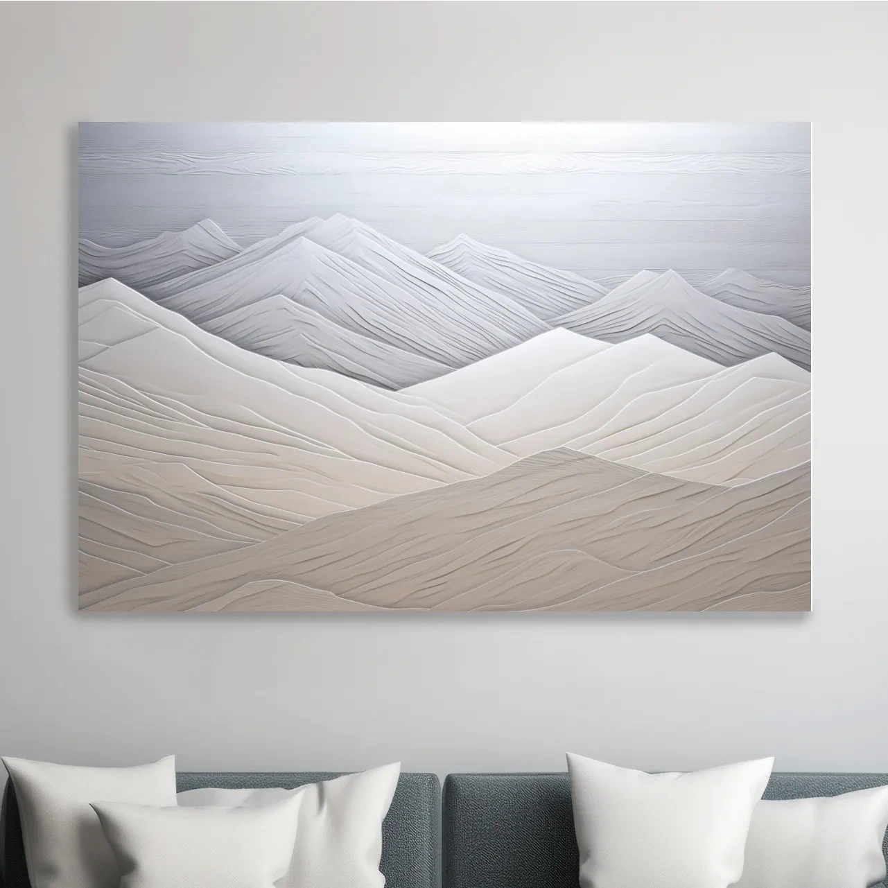 Rustic simple wood effect mountain art