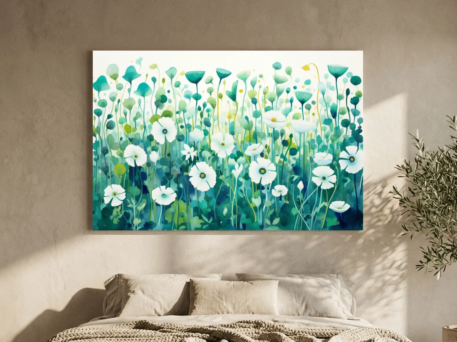 Dreamy Watercolor Wildflower Meadow - Botanical Floral Wall Art