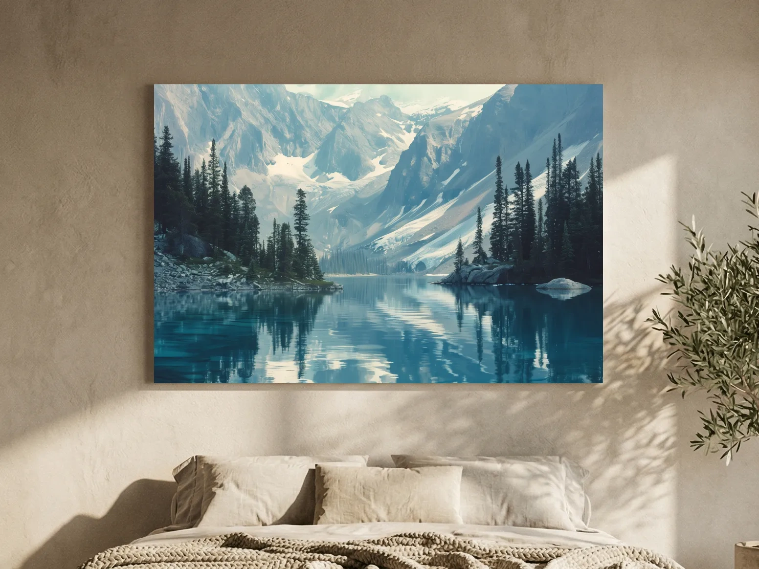 Rocky Mountains Turquoise Alpine Lake Reflection Photography - Pacific Northwest Mountain Wall Art