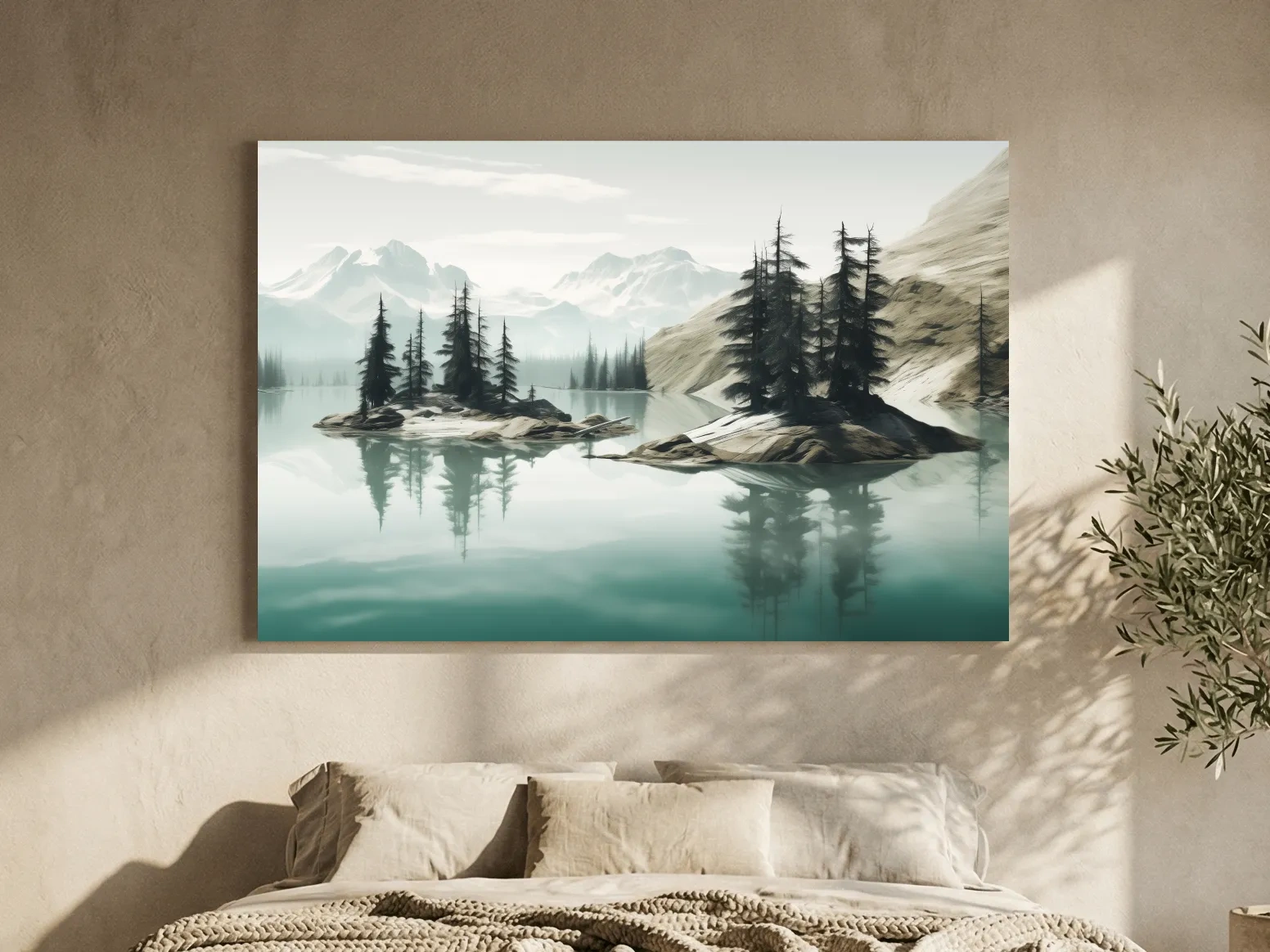 Pacific Northwest Turquoise Alpine Lake - Serene Mountain Landscape Wall Art