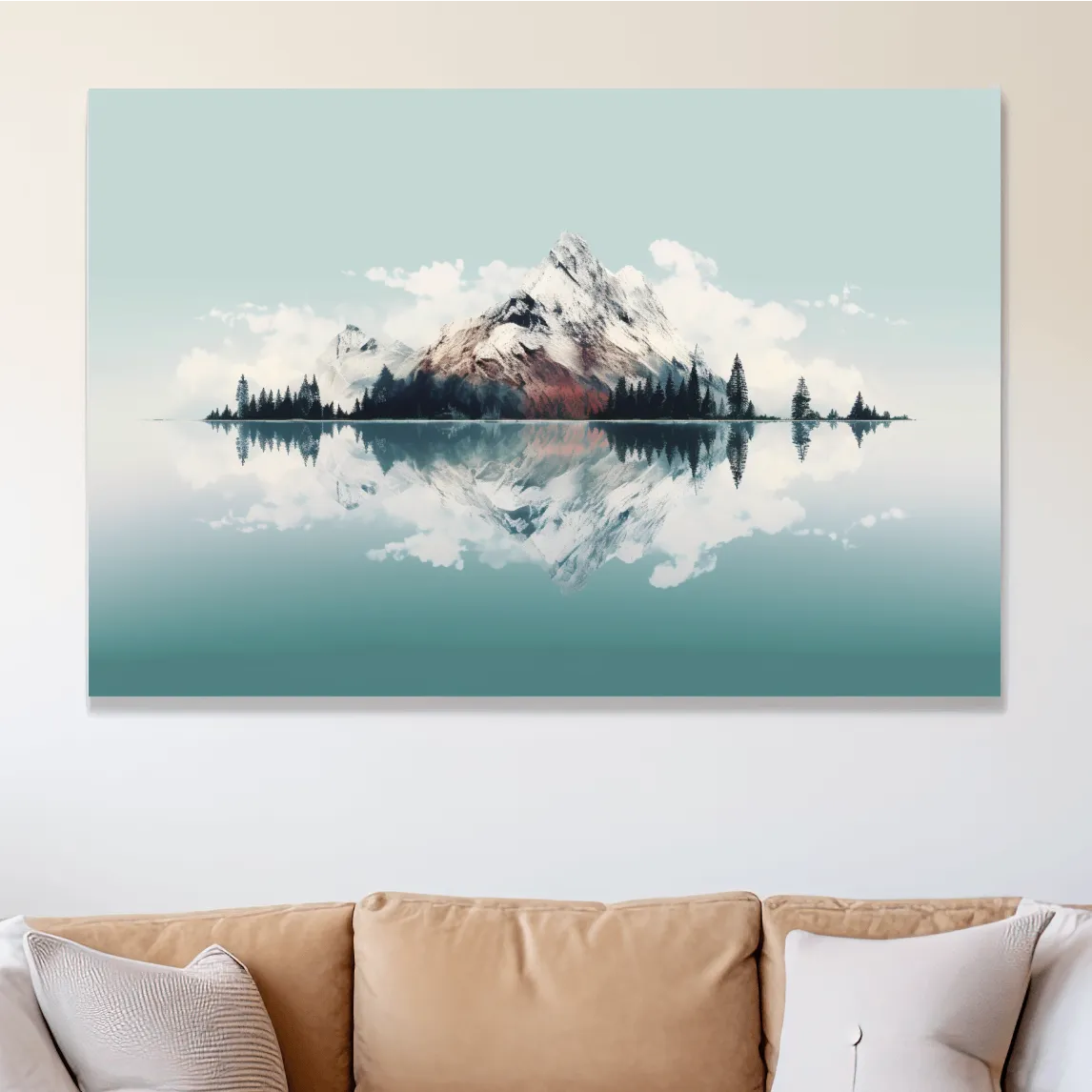 Minimal mountain art, glacier