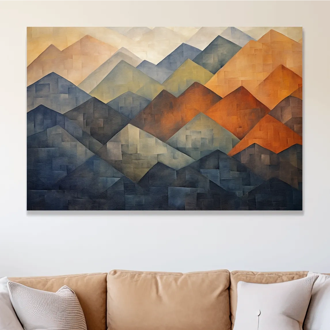 Abstract textured mountain patterns