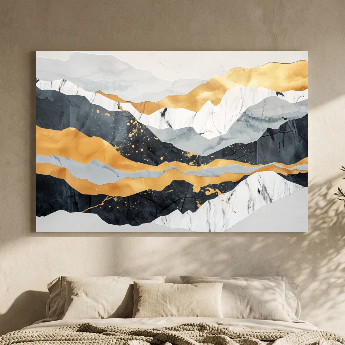 Abstract Layered Mountains - Elegant Modern Landscape Wall Art