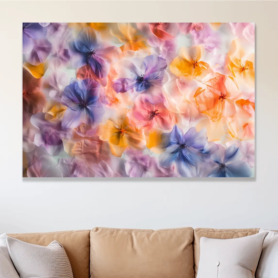  Colorful oshibana pressed flower artwork