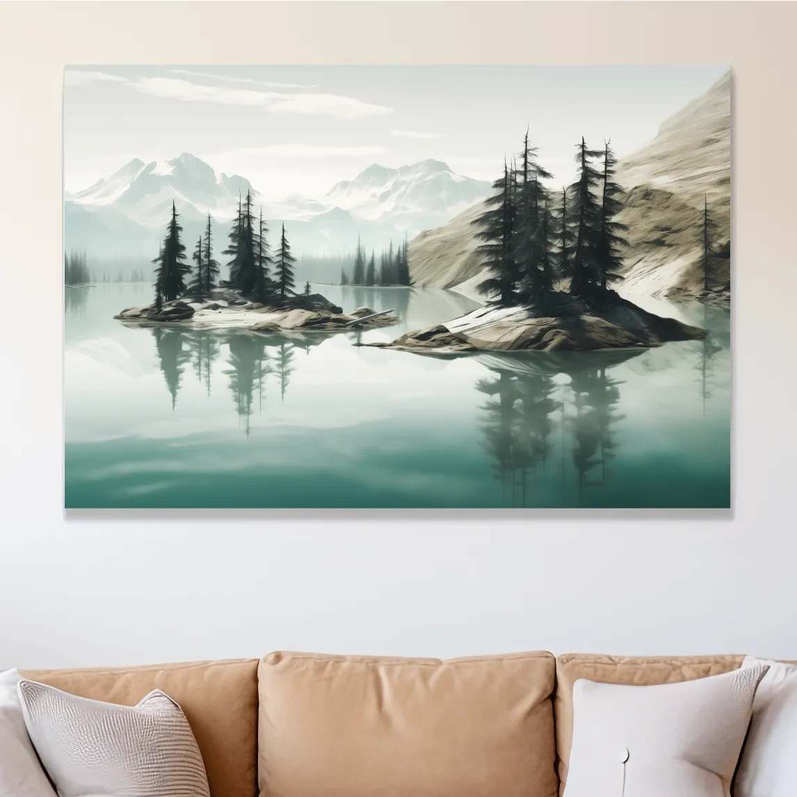Pacific Northwest Turquoise Alpine Lake - Serene Mountain Landscape Wall Art