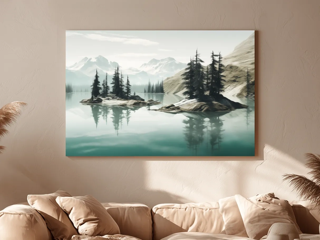 Pacific Northwest Turquoise Alpine Lake - Serene Mountain Landscape Wall Art