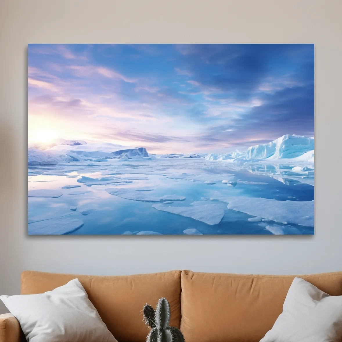 Sunrise over the antarctic ice, photographic wall art