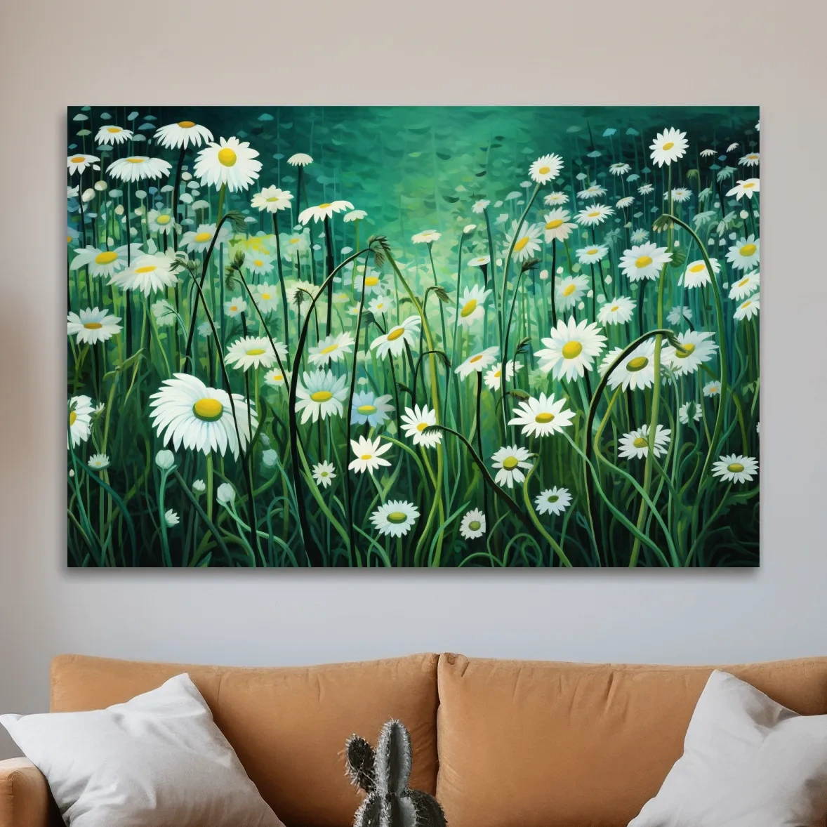 Field of flowers painting wall art