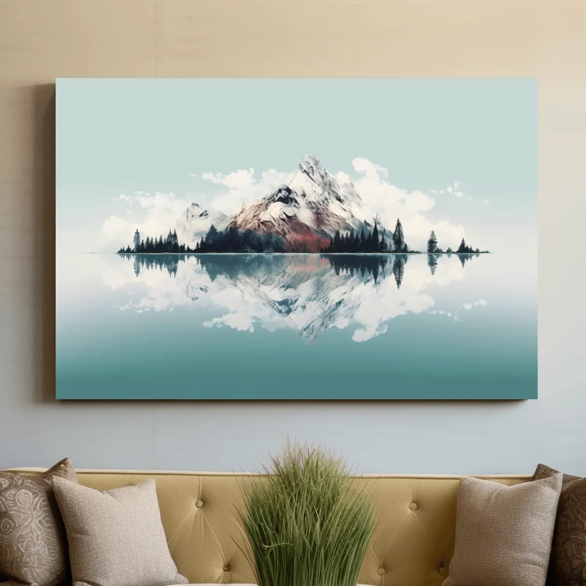 Minimal mountain art, glacier