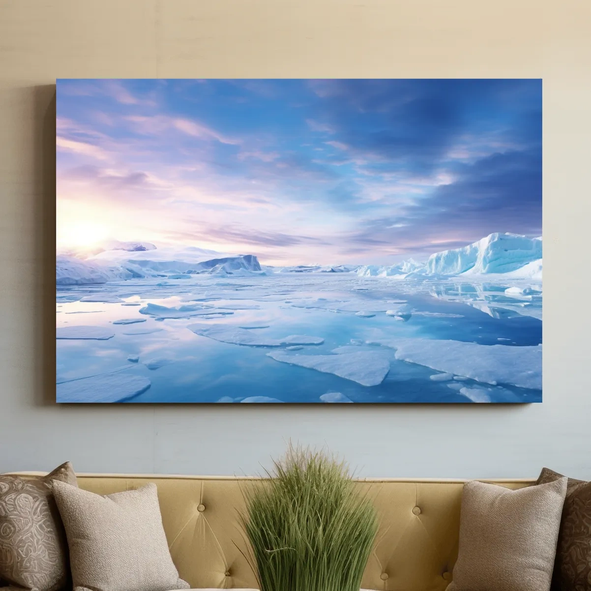 Sunrise over the antarctic ice, photographic wall art