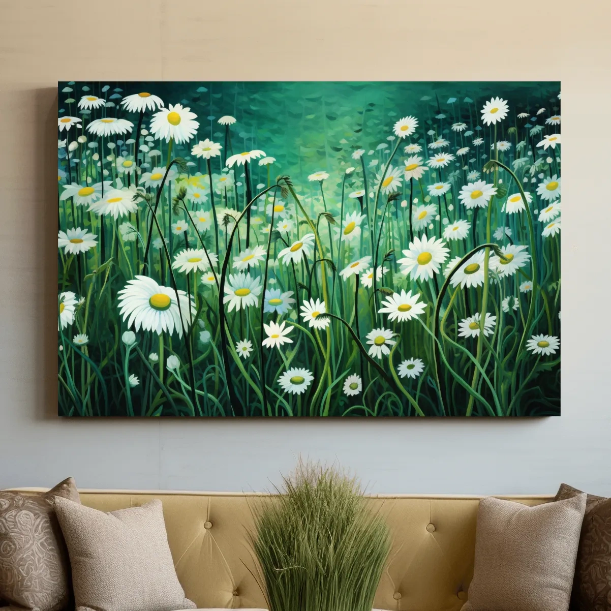 Field of flowers painting wall art