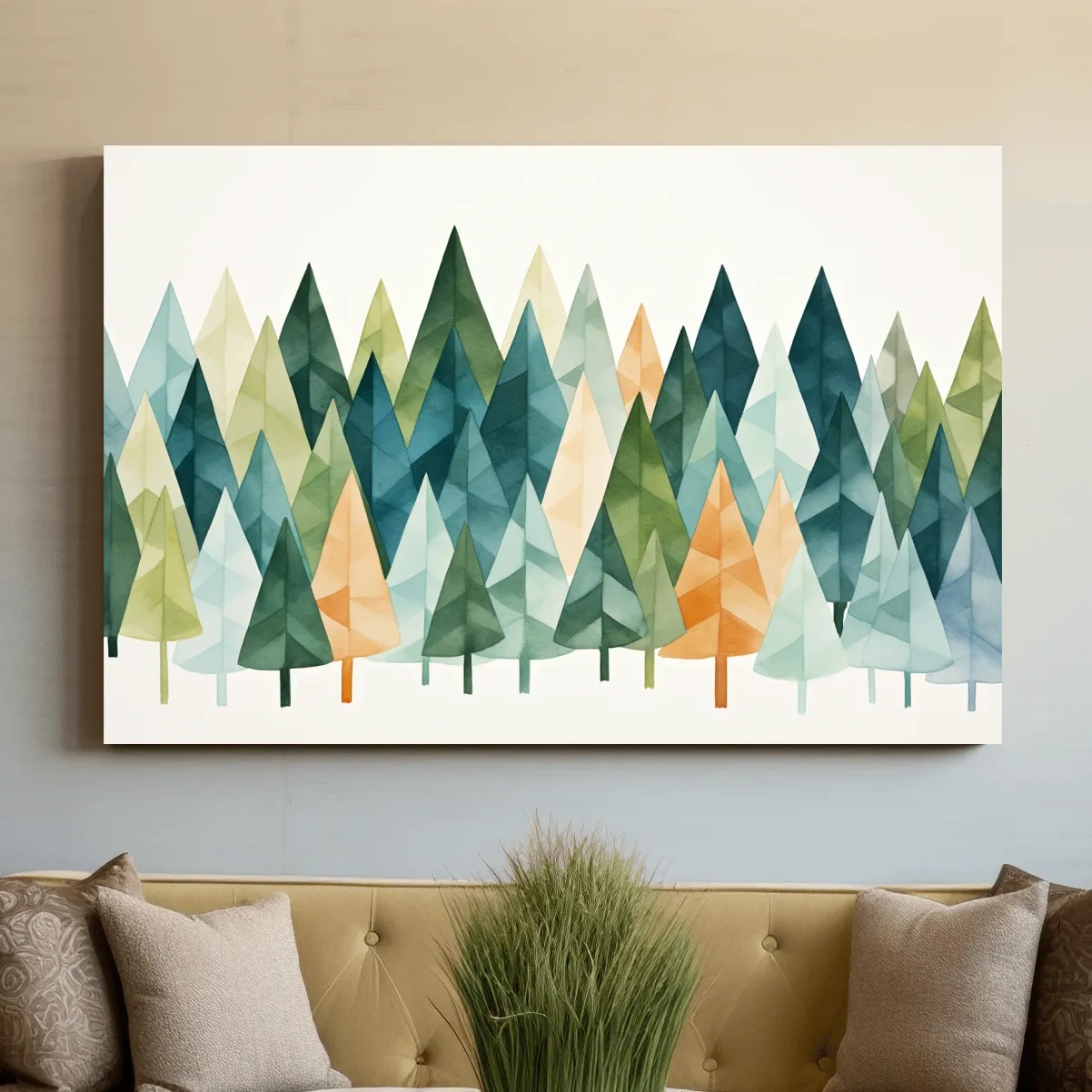 Bohemian style rustic forest wall art