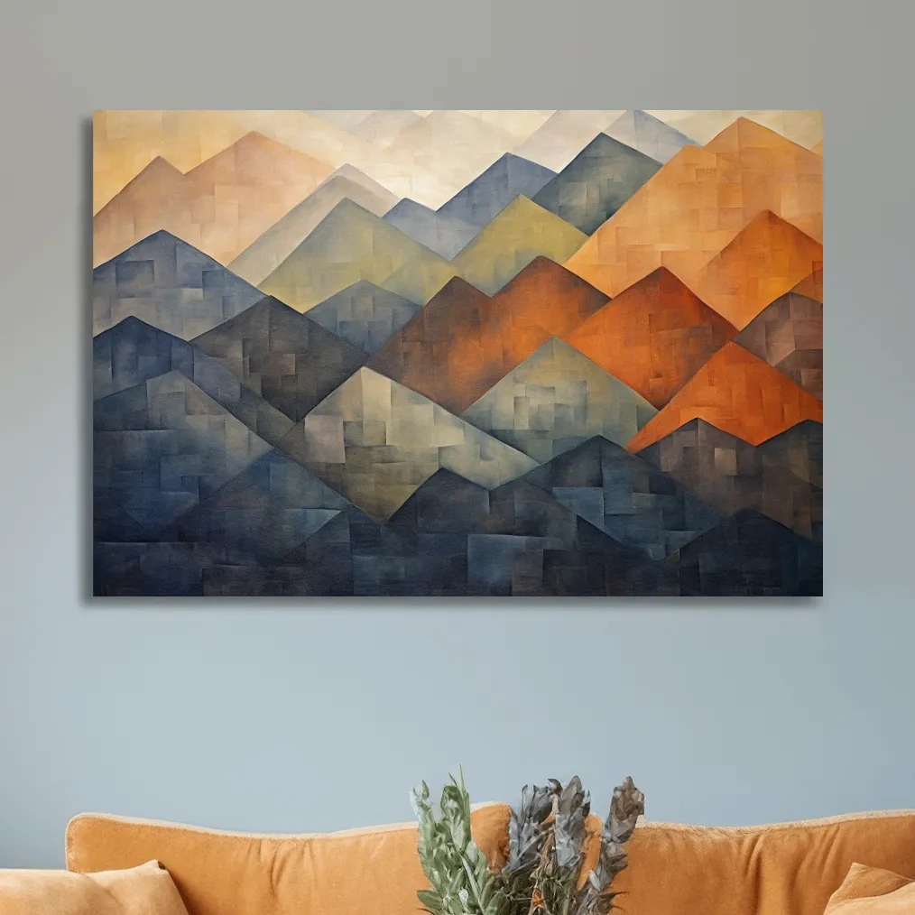 Abstract textured mountain patterns