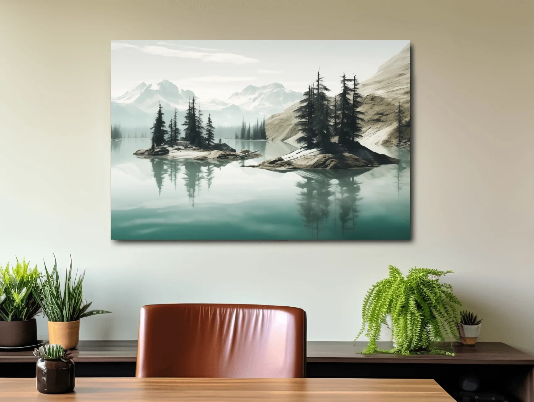 Pacific Northwest Turquoise Alpine Lake - Serene Mountain Landscape Wall Art