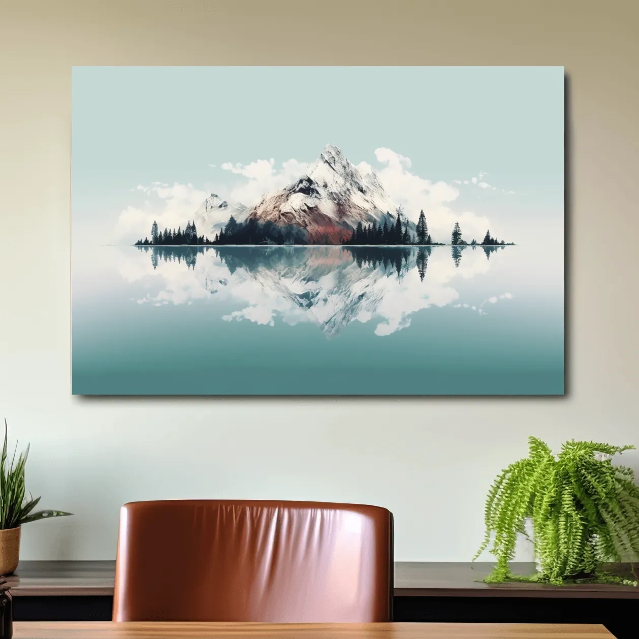 Minimal mountain art, glacier