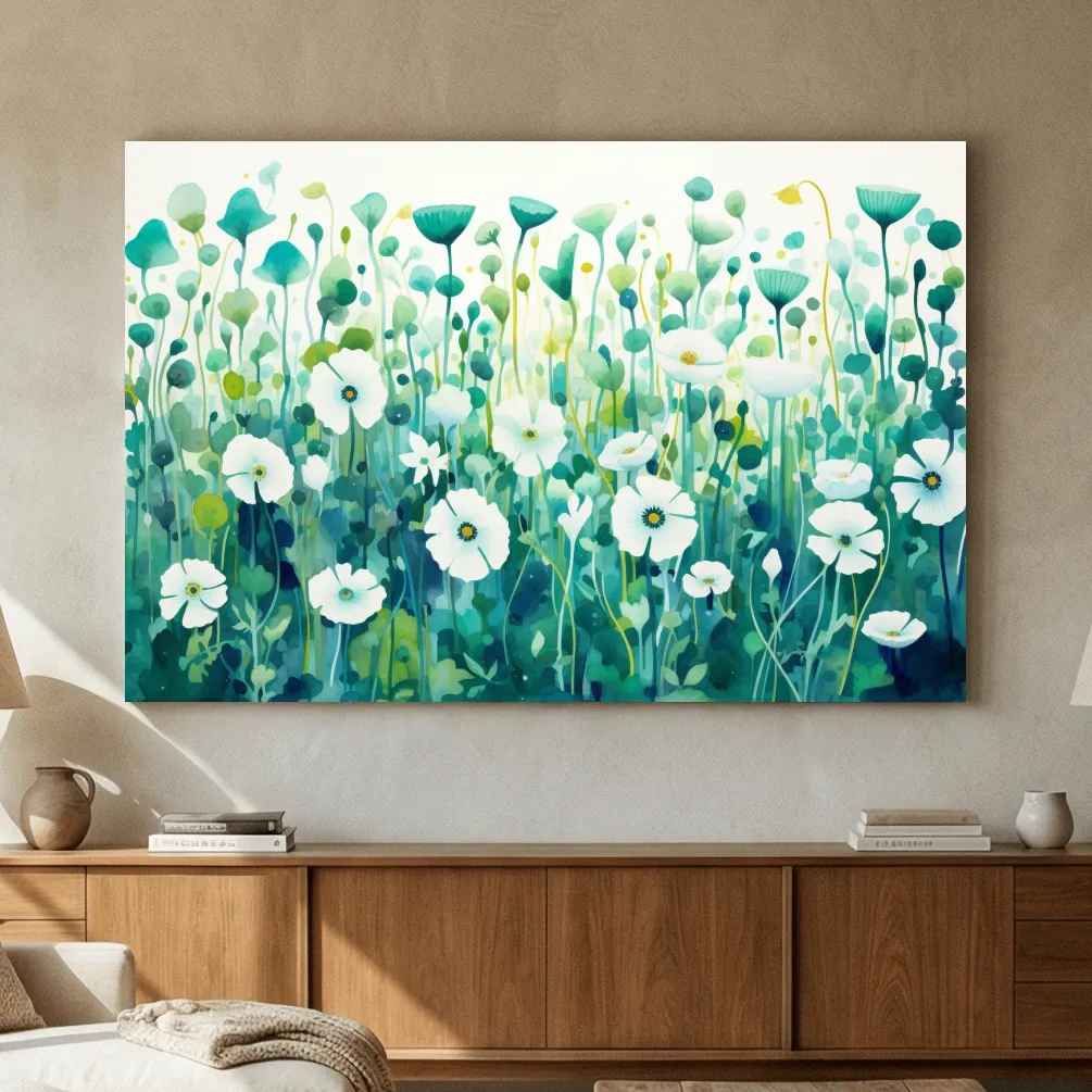 Dreamy Watercolor Wildflower Meadow - Botanical Floral Wall Art