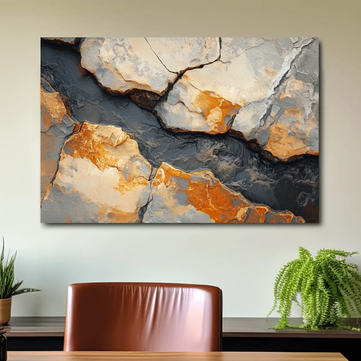 Natural stone and rock wall art, textured rustic artwork