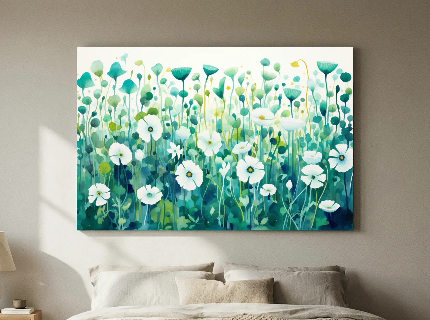Dreamy Watercolor Wildflower Meadow - Botanical Floral Wall Art