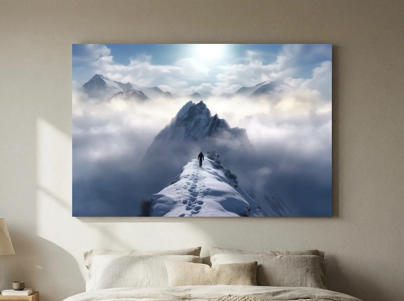 Epic Snowy Mountain Ridge Hike - Photographic Alpine Wall Art
