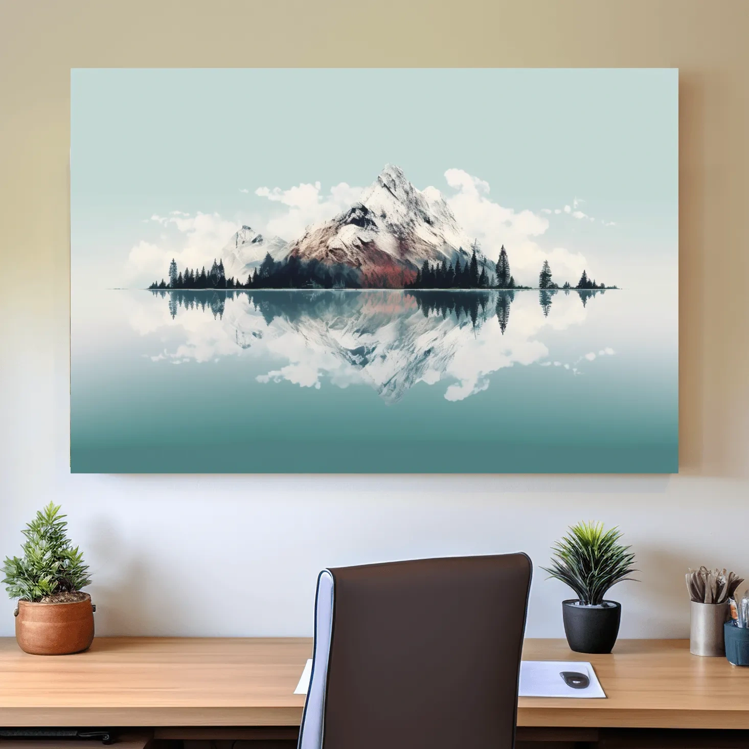 Minimal mountain art, glacier