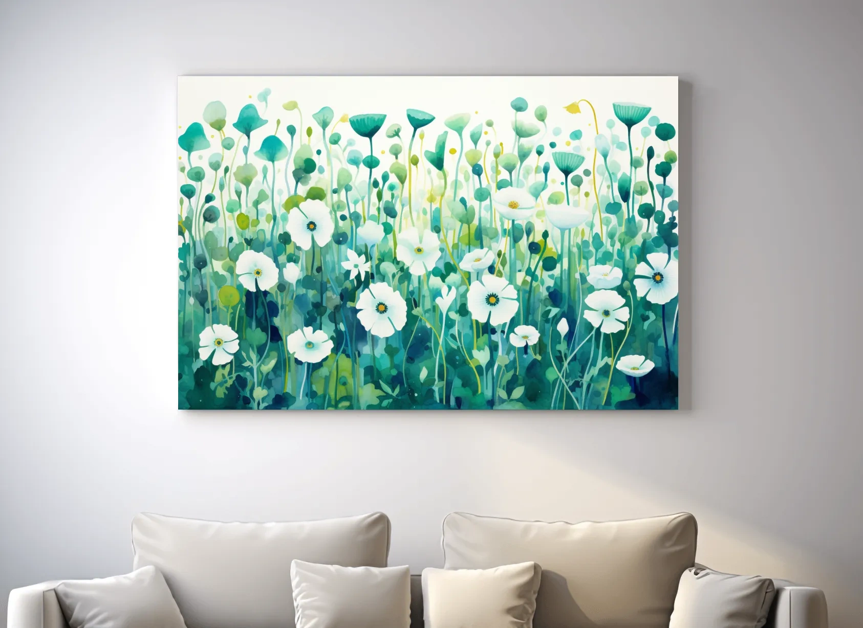 Dreamy Watercolor Wildflower Meadow - Botanical Floral Wall Art