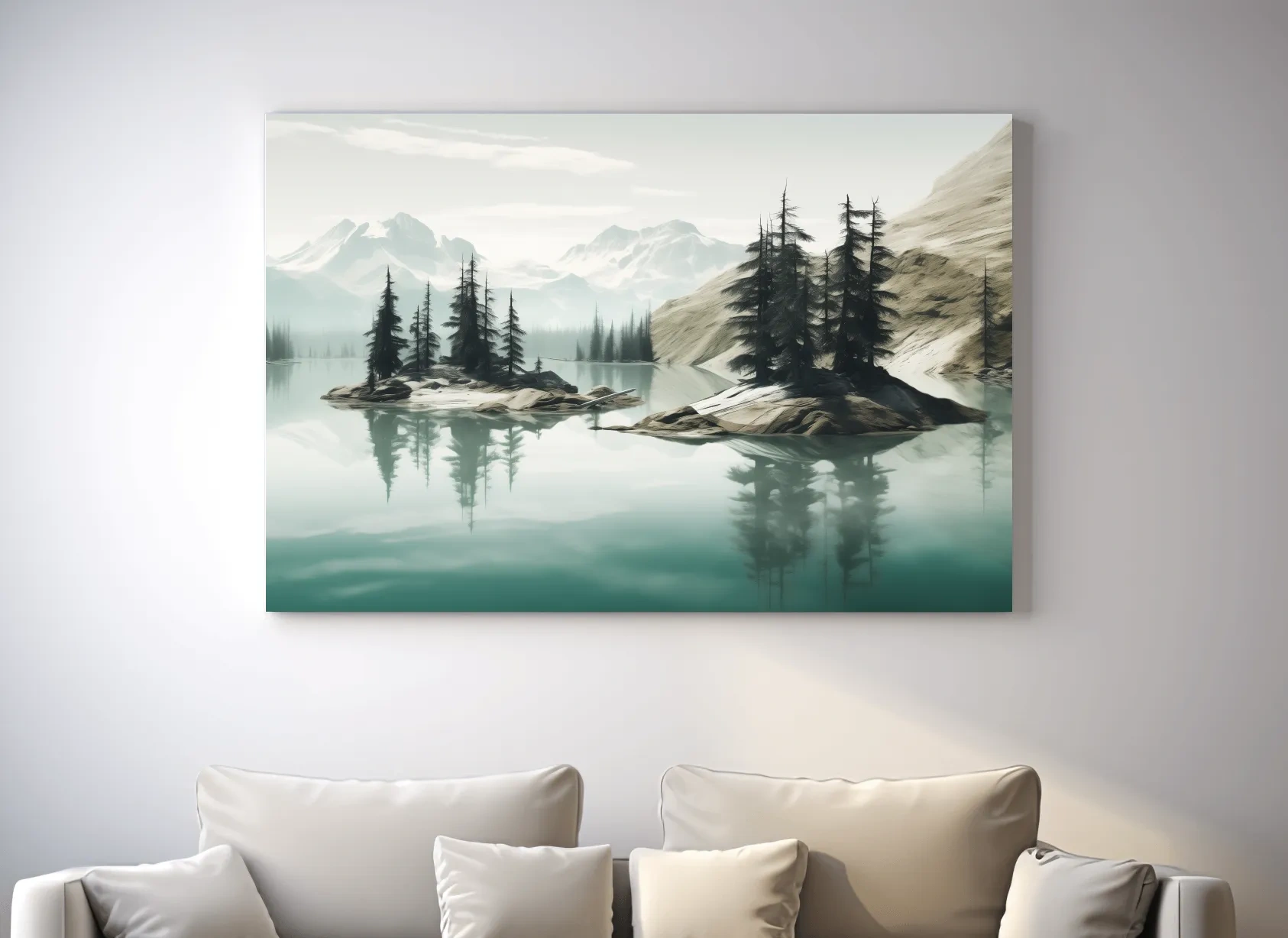 Pacific Northwest Turquoise Alpine Lake - Serene Mountain Landscape Wall Art