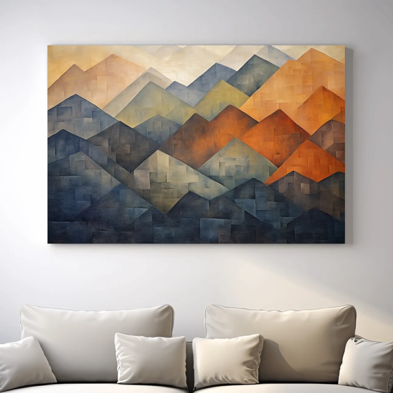 Abstract textured mountain patterns
