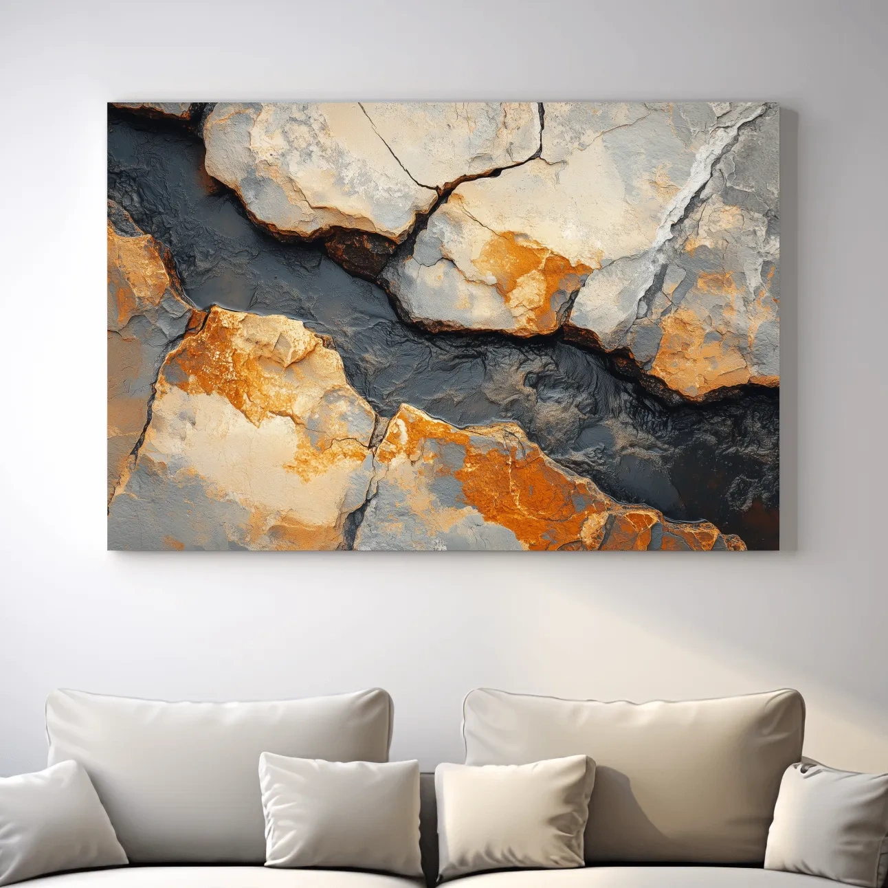 Natural stone and rock wall art, textured rustic artwork