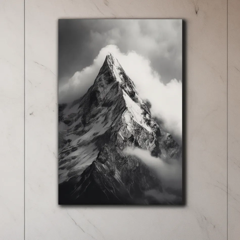 Photographic art, ominous glacier in the clouds