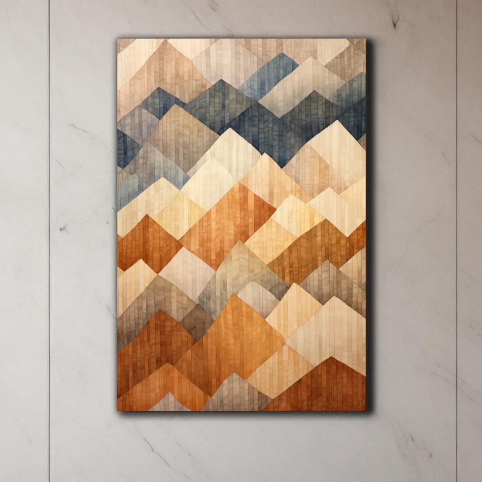 Pattern illustration artwork, triangular mountain shapes