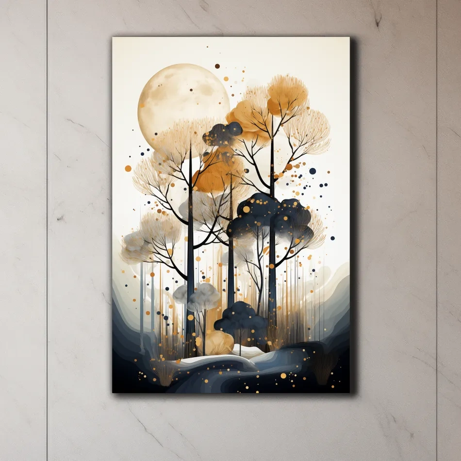Illustration art surreal chic boho forest
