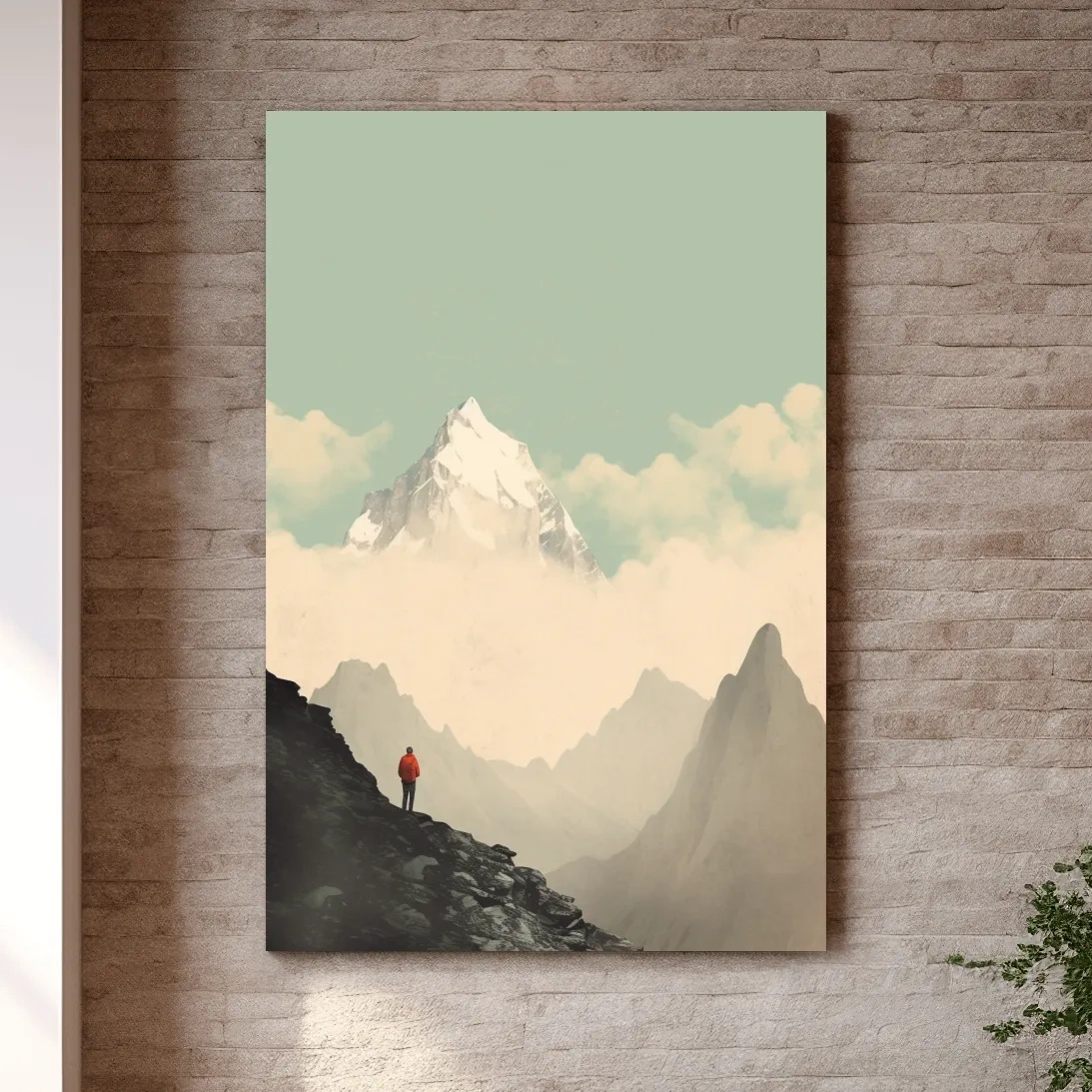 Mountainerring wall art, view of a glacier