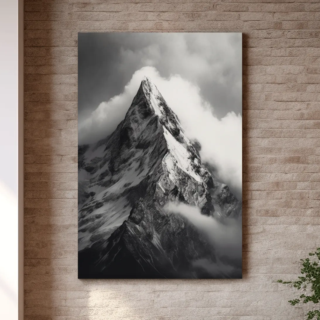 Moody Black And White Glacier Peak - Photographic Alpine Mountain Wall Art