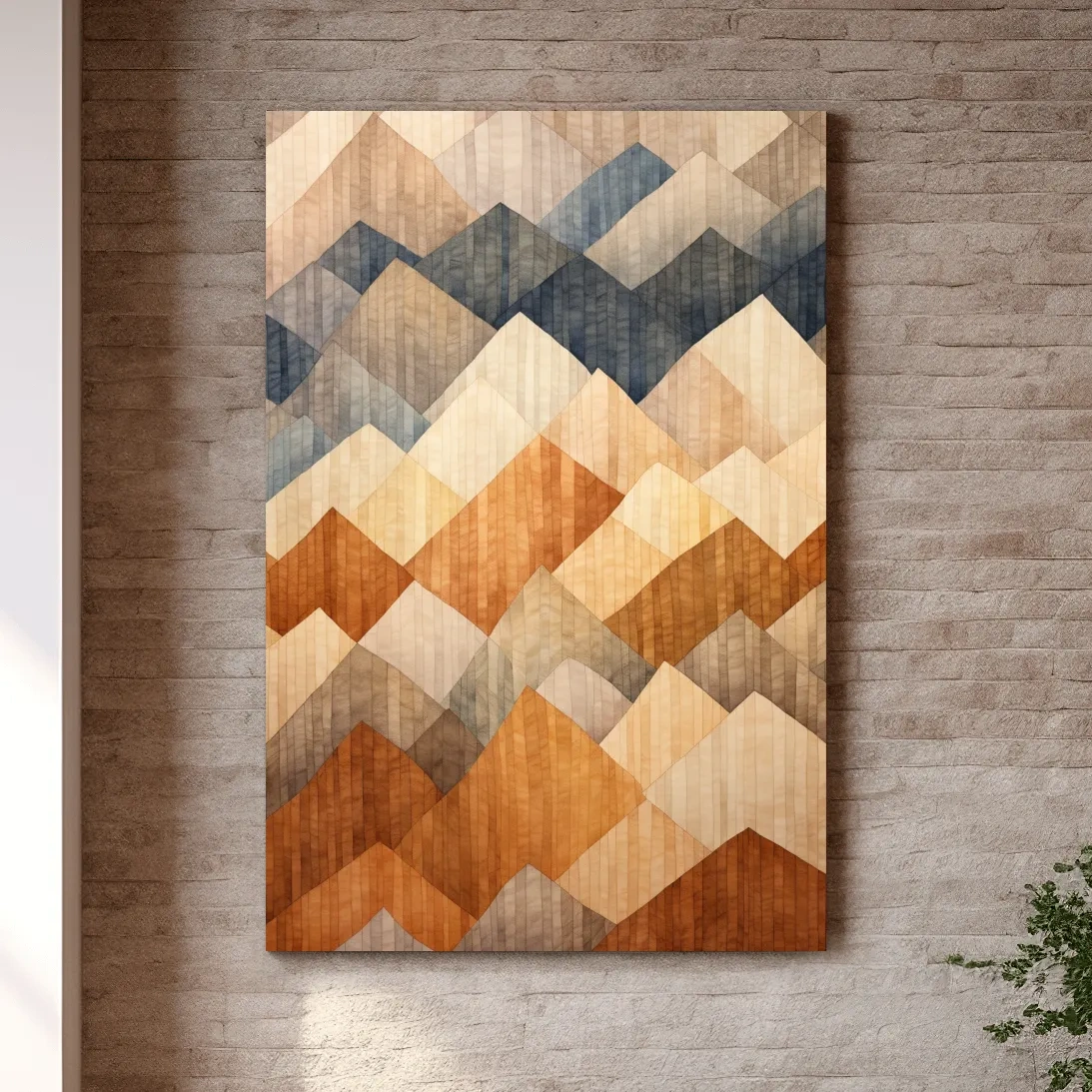 Pattern illustration artwork, triangular mountain shapes