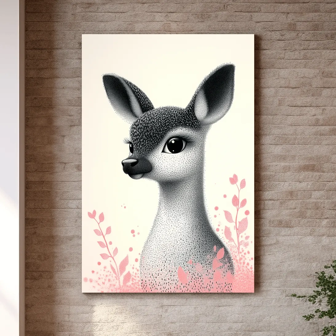 Cute dear fawn, childrens nursery artwork