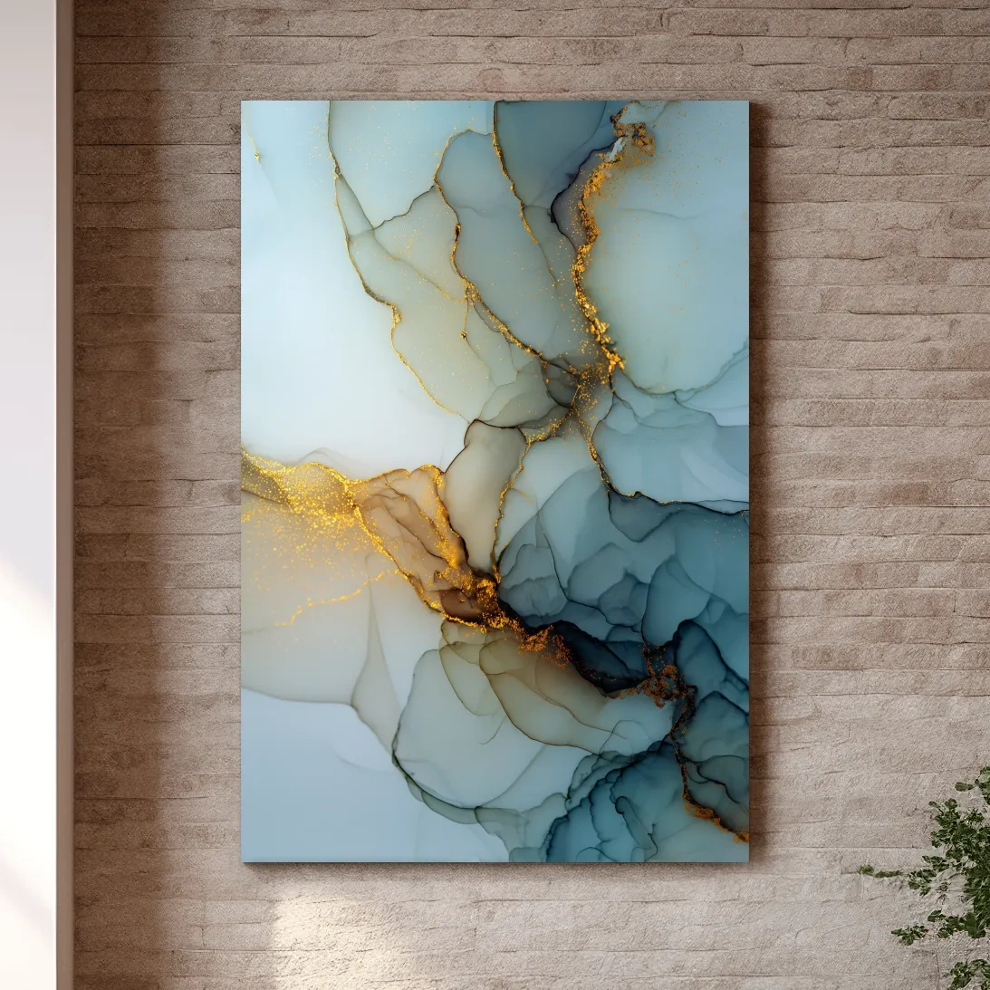 Elegant Alcohol Ink Abstract - Modern Marble Effect Wall Art
