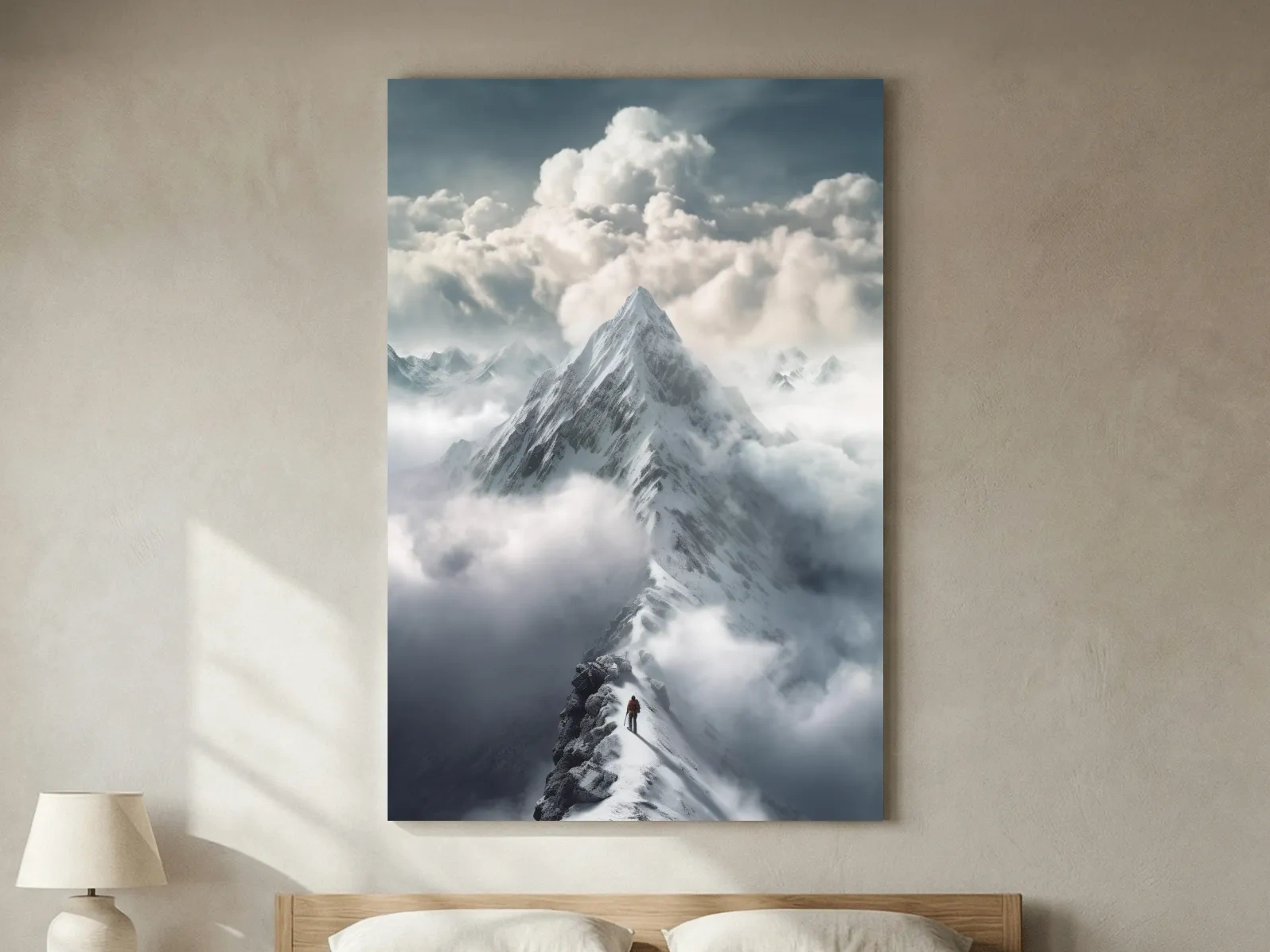 Snowcapped Peak Above The Clouds - Dramatic Alpine Summit Wall Art