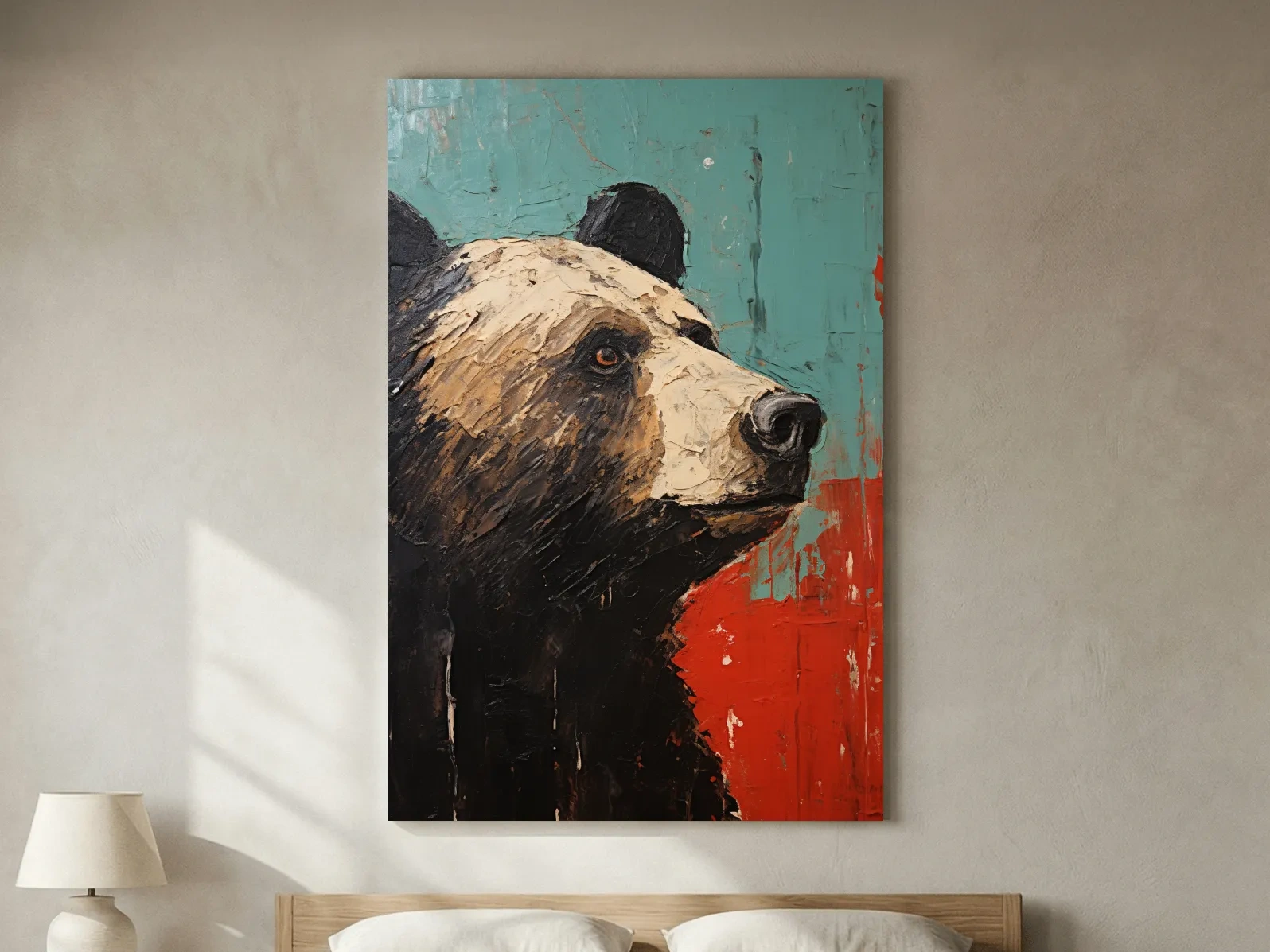 Black Bear Portrait Painting - Rutsic Wildlife Wall Art